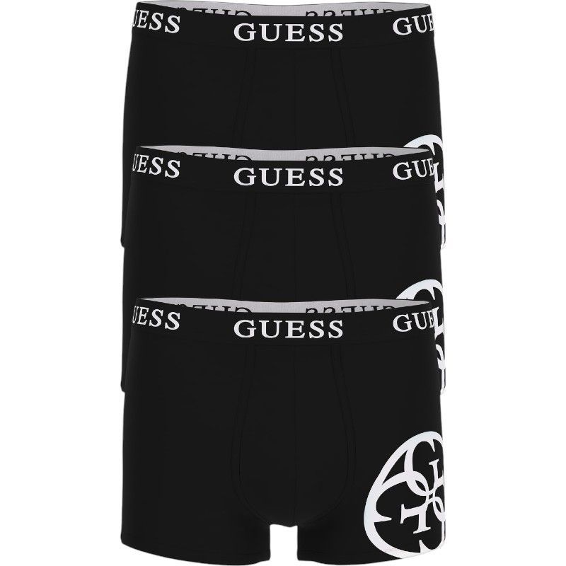 Guess - Placed Logo Boxer Trunk 3 Pack - Zwart