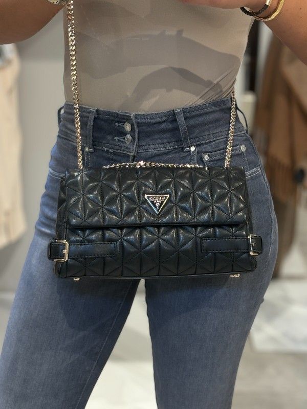 Guess - Paisleigh Cnvrtble Xbody Flap - Zwart