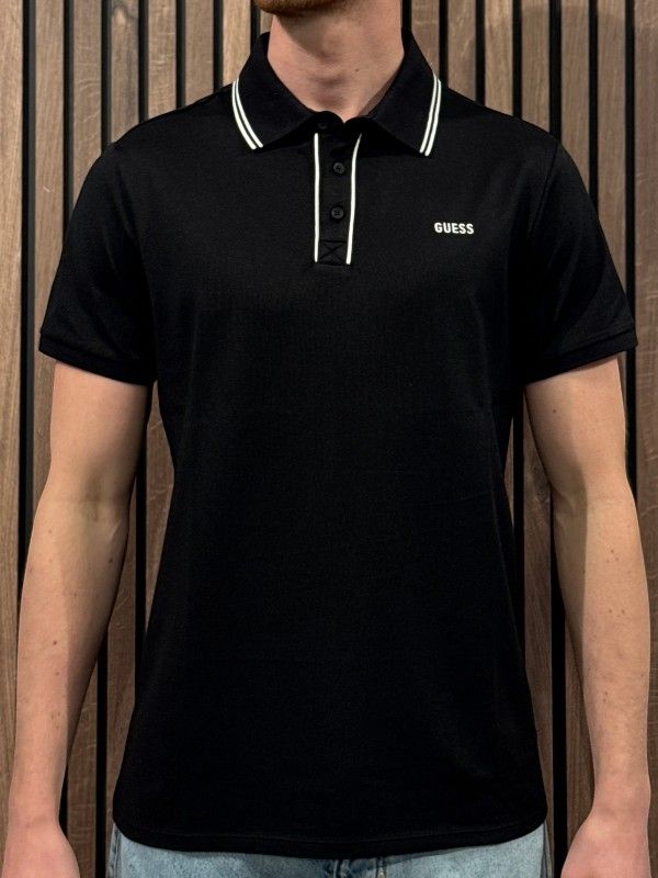 Guess - Paul Pique Ss Polo - Zwart