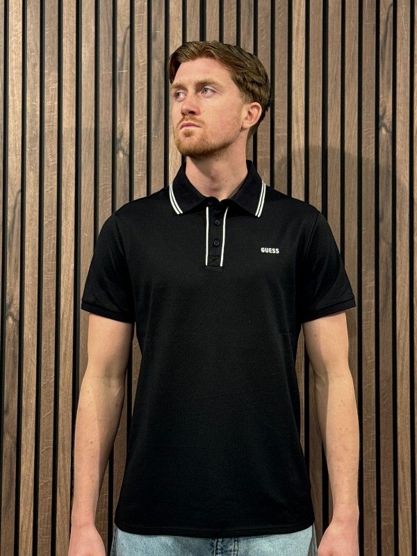 Guess - Paul Pique Ss Polo - Zwart