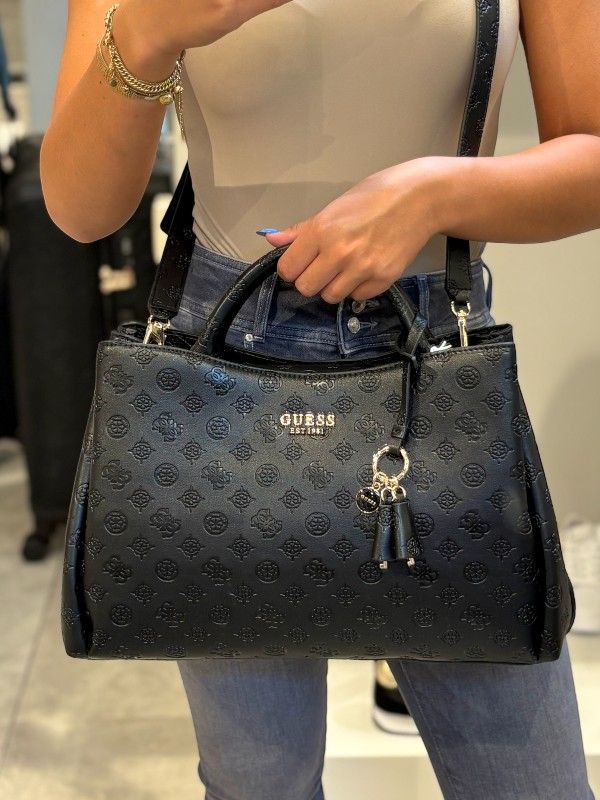 Guess - Phoebe Lrg Girlfriend Satchel - Zwart