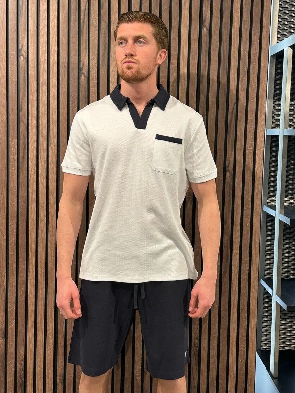Guess - Color Block Ss Polo - Wit