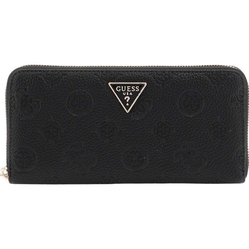 Guess - Cresidia Slg Large Zip Around - Zwart