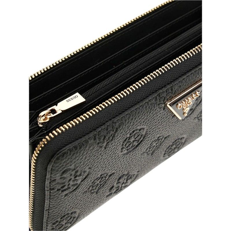 Guess - Cresidia Slg Large Zip Around - Zwart