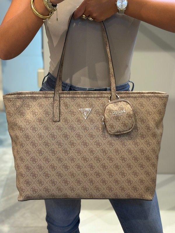 Guess - Power Play II Large Tech Tote - Beige