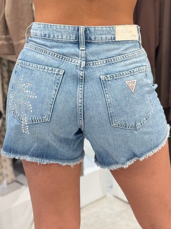 Guess - Relaxed Midi Short - Blauw