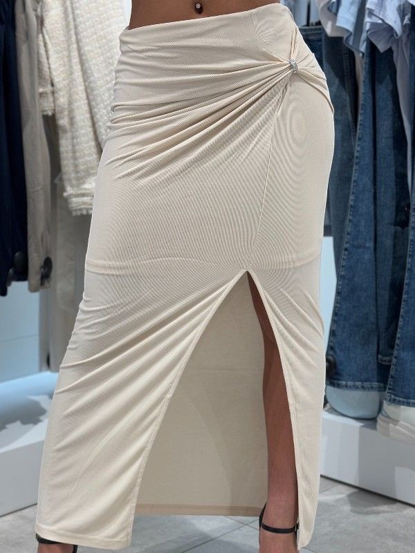 Guess - Aimee Jewel Drap Skirt - Beige