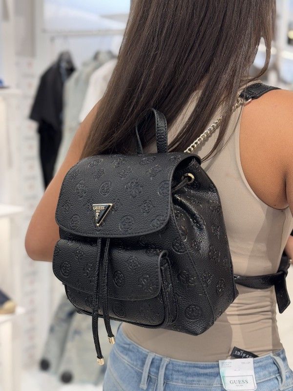 Guess - Cresidia Small Flap Backpack - Zwart