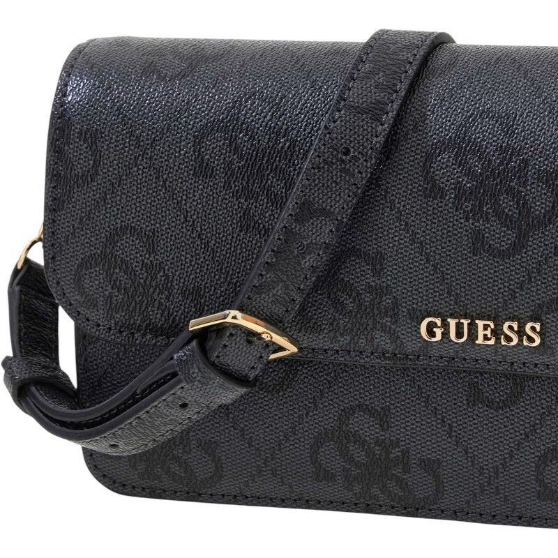 Guess - Sadie Flap Shoulder Bag - Zwart