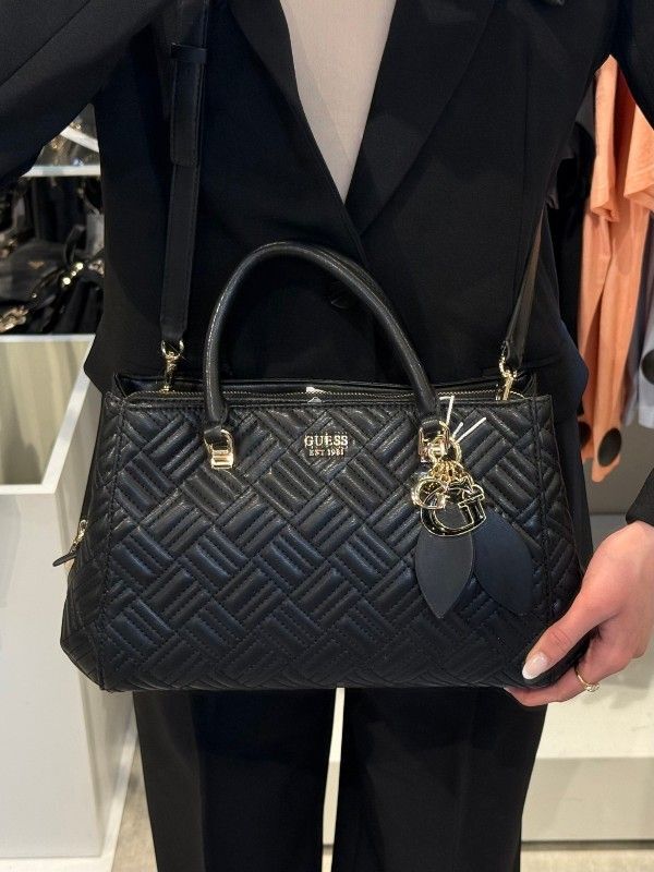 Guess - Sally Triple Comp Satchel - Zwart