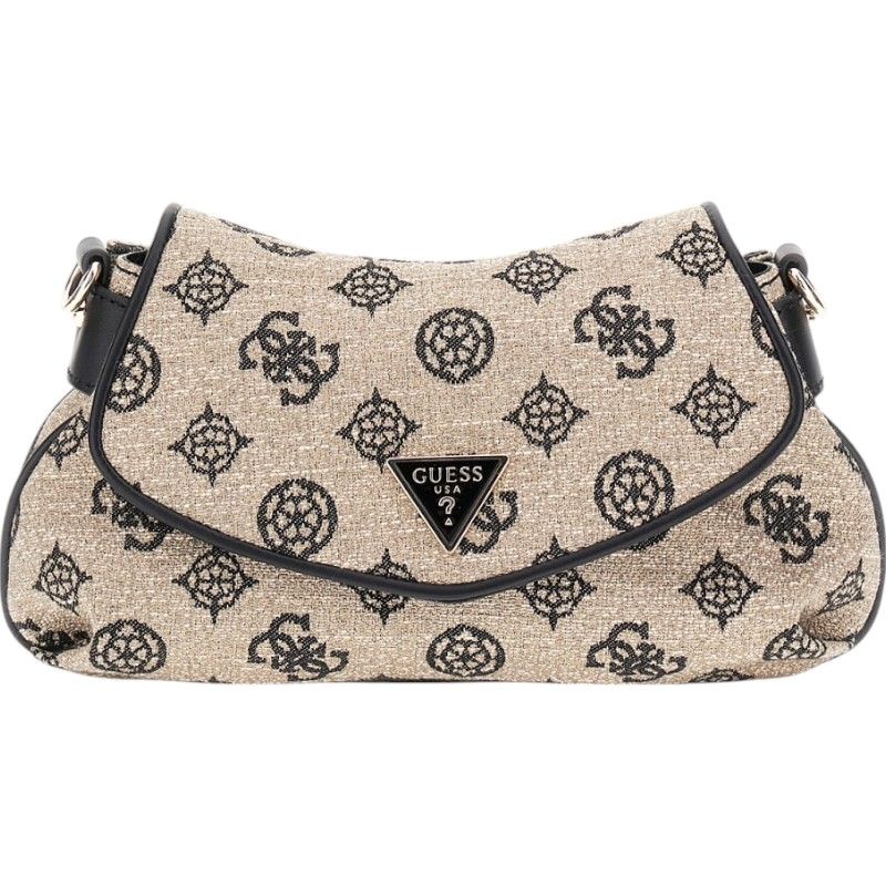 Guess - Beyza Flap Shoulder Bag - Zwart
