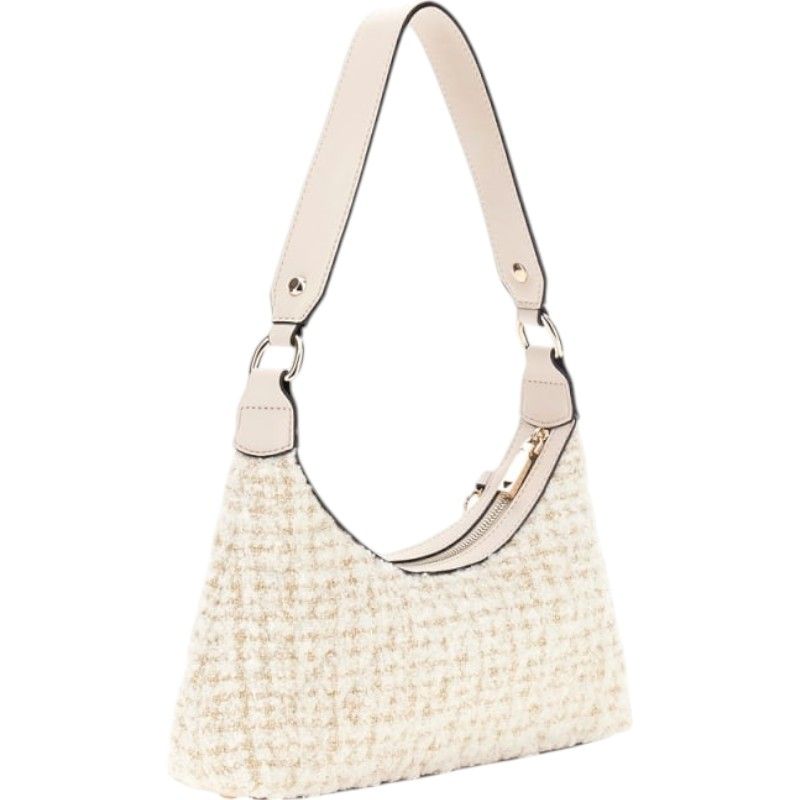 Guess - Everlee Top Zip Shoulder Bag - Beige