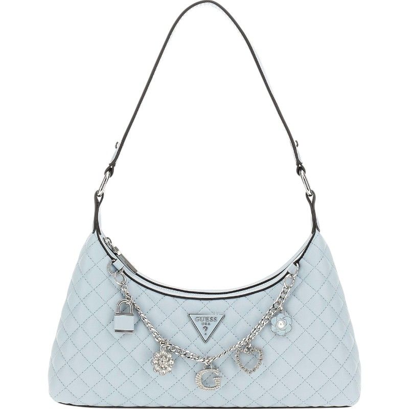 Guess - Everlee Top Zip Shoulder Bag - Blauw