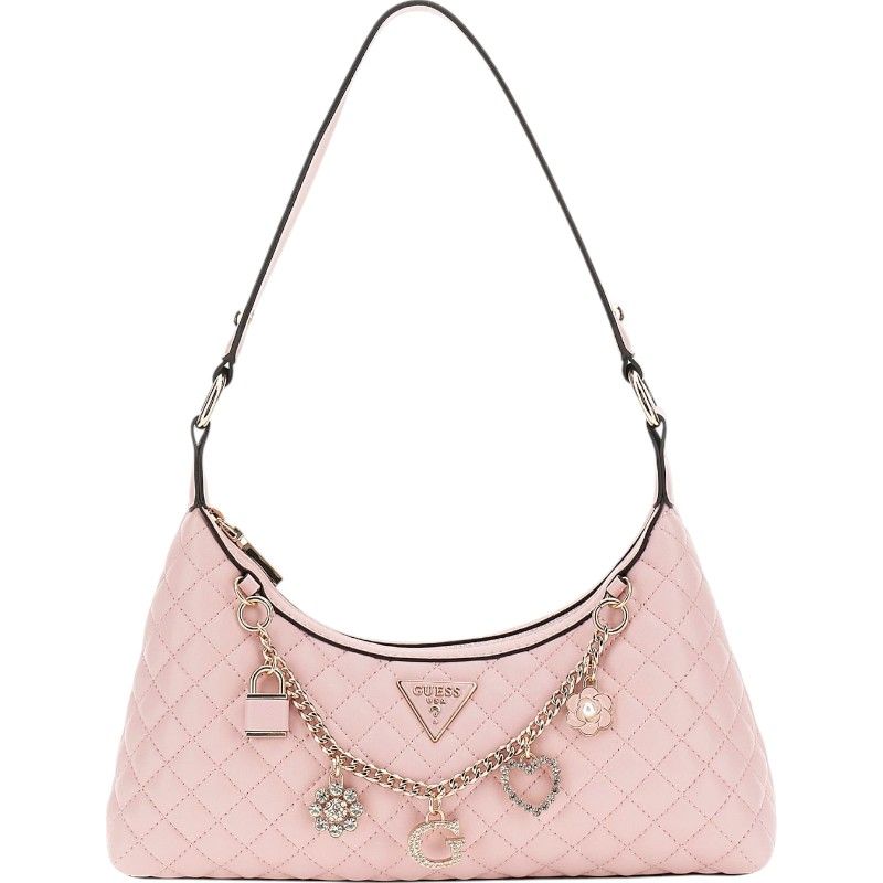 Guess - Everlee Top Zip Shoulder Bag - Roze