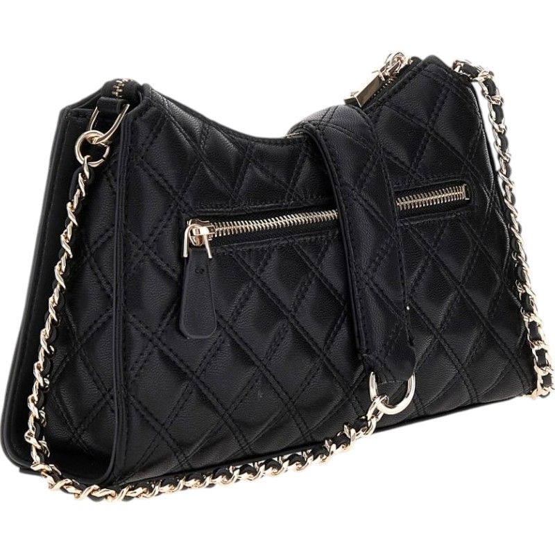 Guess - Giully Top Zip Shoulder Bag - Zwart