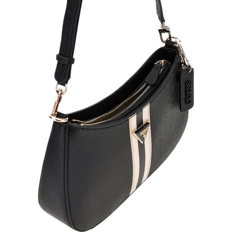 Guess - Noelle Top Zip Shoulder Bag - Zwart