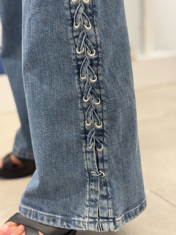 Guess - Sexy Flare Lace Up - Blauw