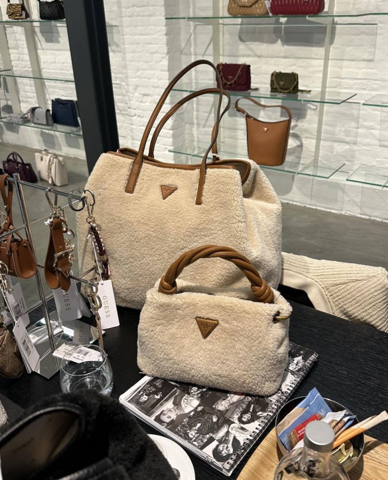 Guess - Shaida Top Handle Crossbody - Beige