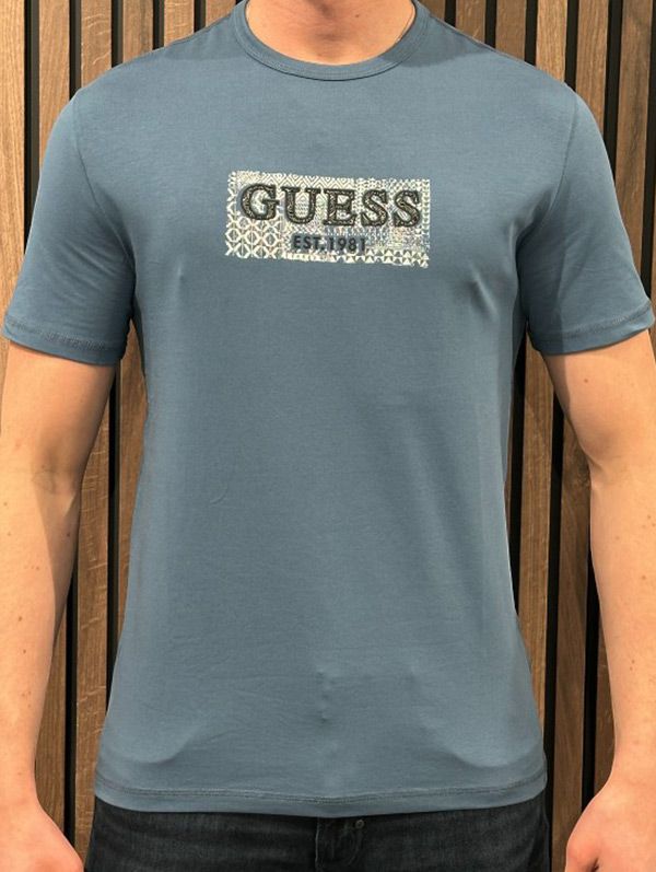Guess - Ss Cn Box Tee - Blauw