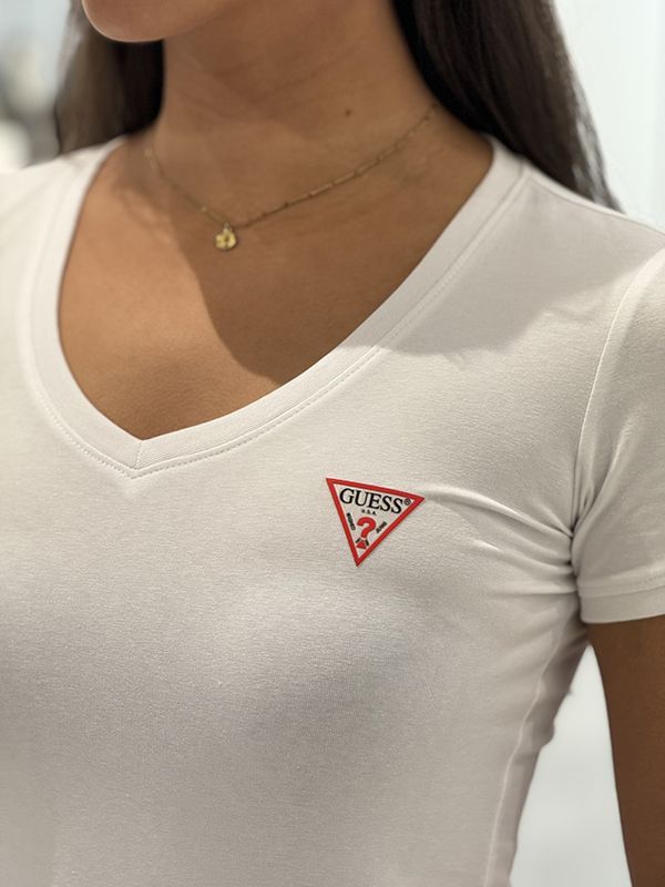 Guess - Basic V-neck - Wit