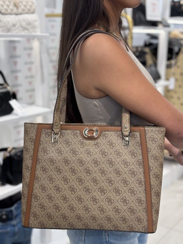Guess - Orlina Logo Noel Tote - Bruin