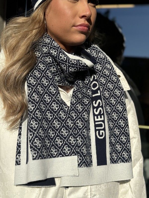 Guess - Sevyn 4G Logo Scarf Swtr - Blauw