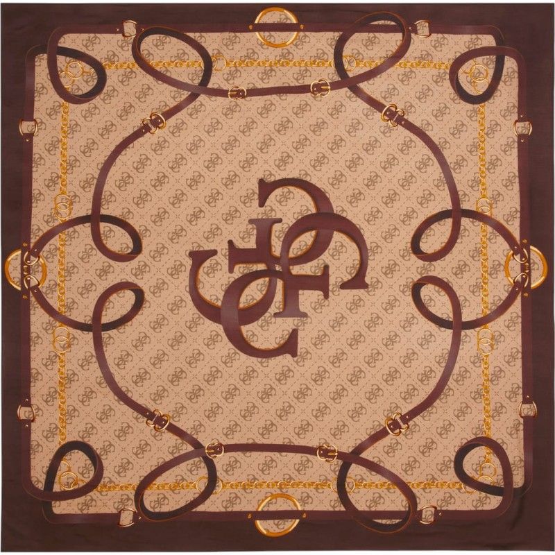 Guess - Foulard 130X130 - Bruin