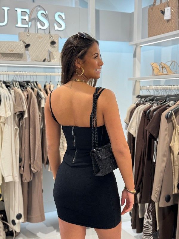 Guess - Sl Cowl Nk Arisa Bandage Dress - Zwart