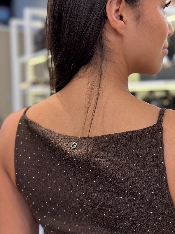 Guess - Sl Francine Smock Hotfix Dress - Bruin