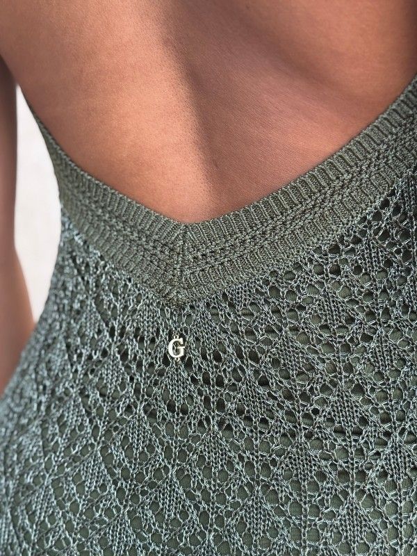 Guess - SL MN Pointelle Stitch Serina - Groen