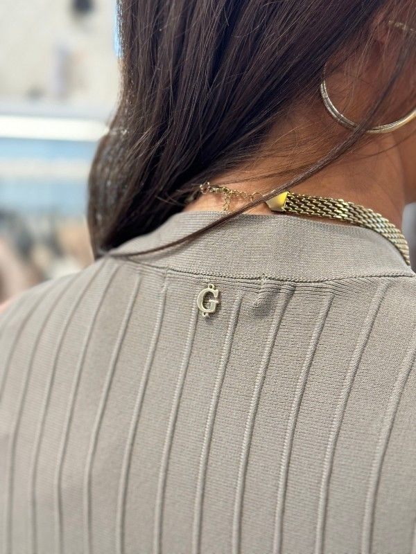 Guess - Sl Vn Amber Swtr Dress - Beige