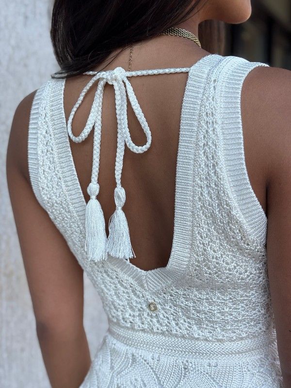 Guess - SL VN Ellie Pointelle Mixed Ma - Wit