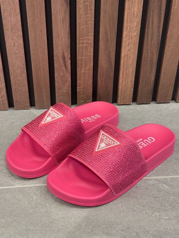 Guess - Beach Slippers Strass - Roze