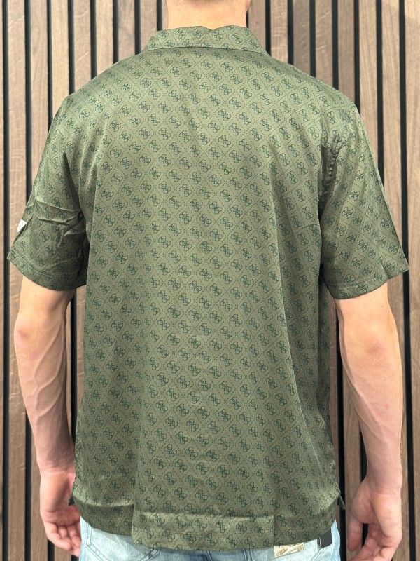 Guess - Ss Bowling Aop Shirt - Groen