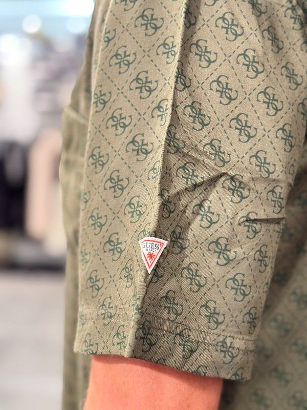Guess - Ss Bowling Aop Shirt - Groen