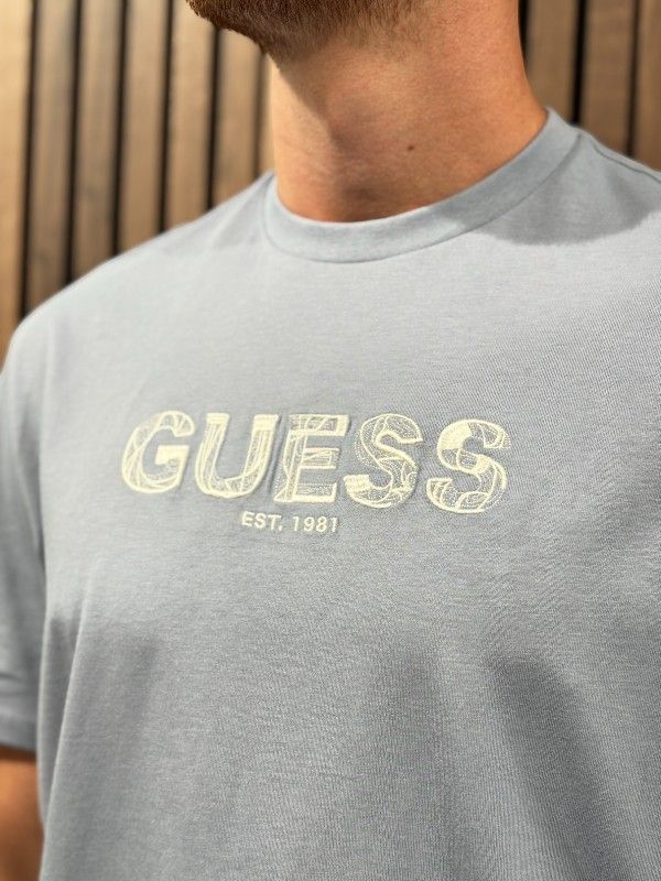 Guess - Ss Bsc Guess Embroidery - Blauw