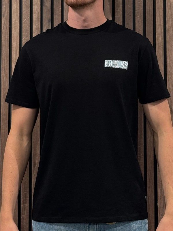 Guess - Ss Bsc Painters Tee - Zwart