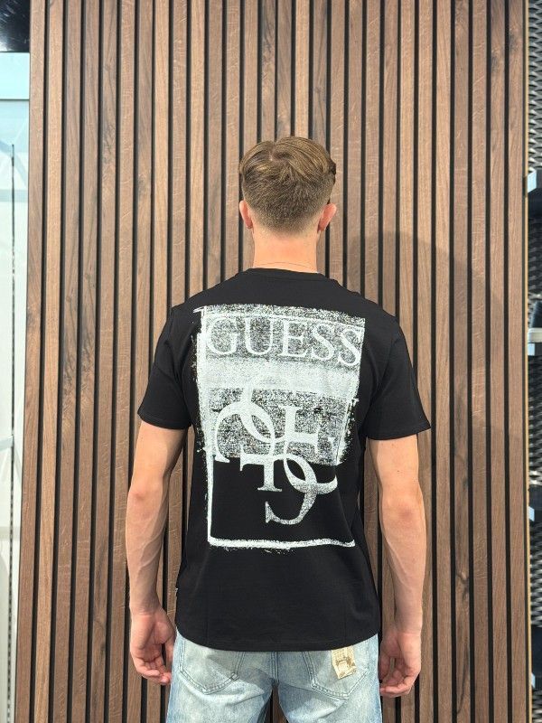 Guess - Ss Bsc Painters Tee - Zwart