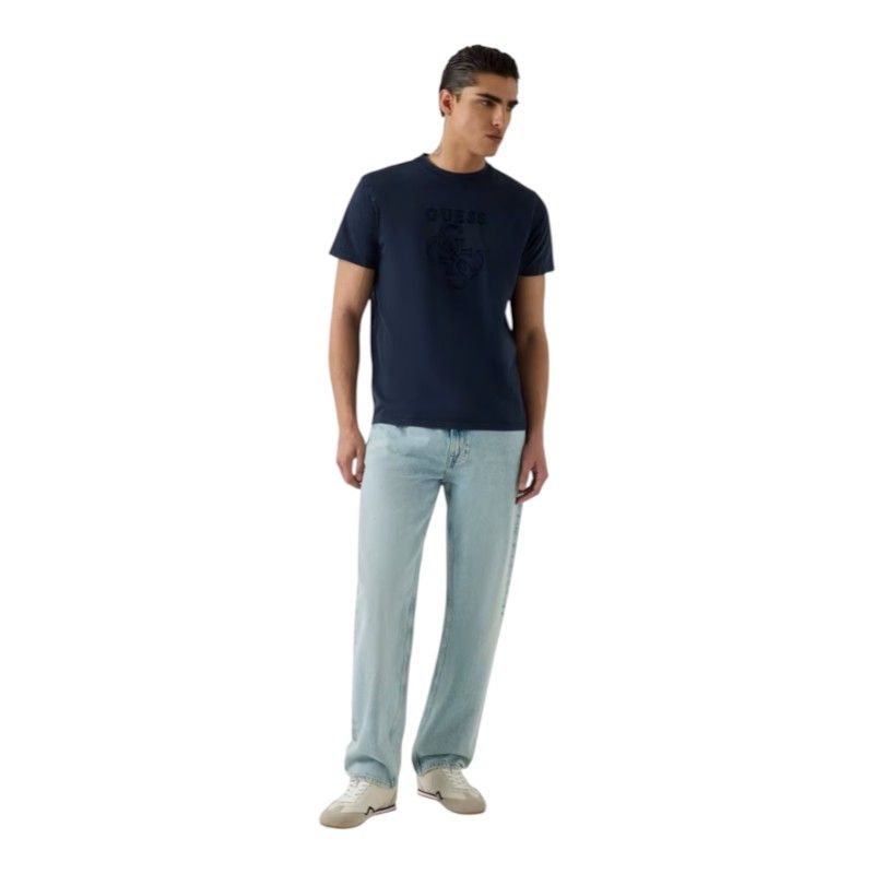 Guess - Ss Bsc Quattro G Logo - Blauw