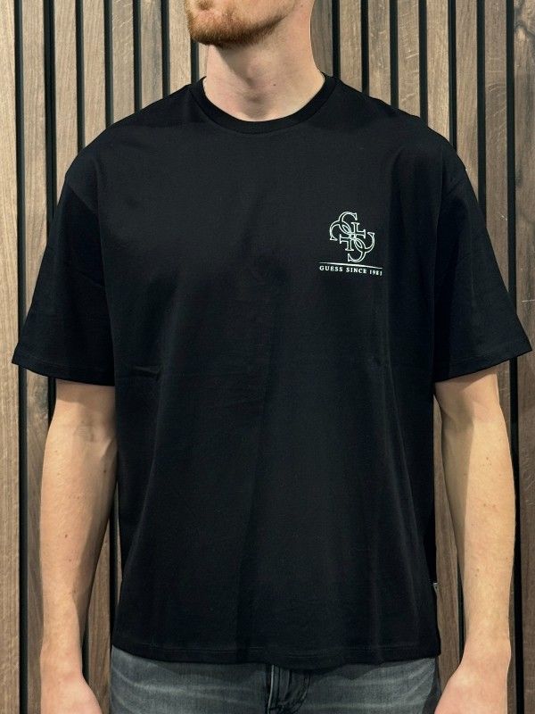 Guess - Ss Bsc Quattro G Tee - Zwart