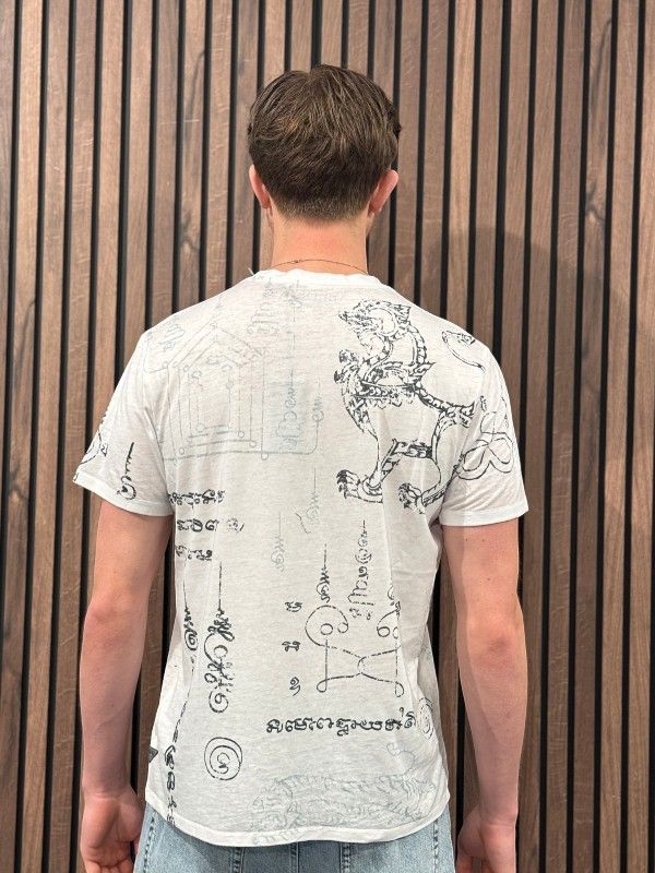 Guess - Ss Bsc Southeast Burnout Tee - Wit