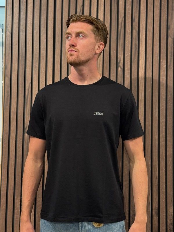 Guess - Ss Cn Basic Pima Tee - Zwart