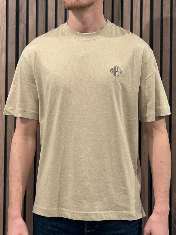 Guess - Ss Cn Diamante Logo Tee - Beige