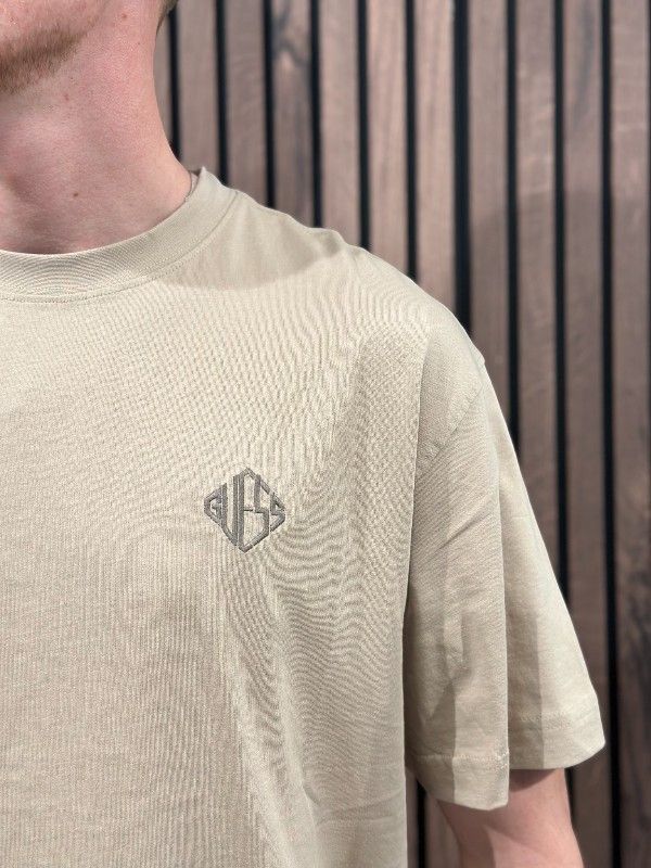 Guess - Ss Cn Diamante Logo Tee - Beige