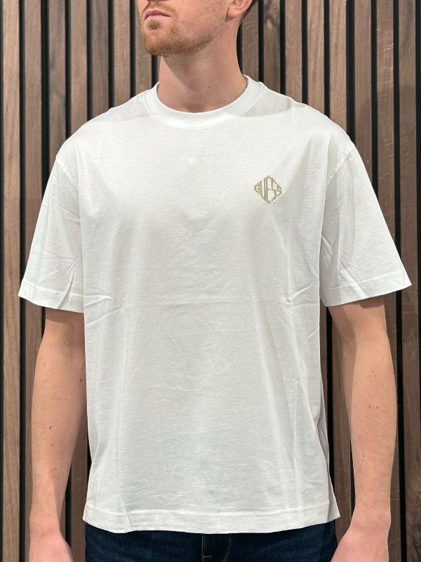 Guess - Ss Cn Diamante Logo Tee - Wit