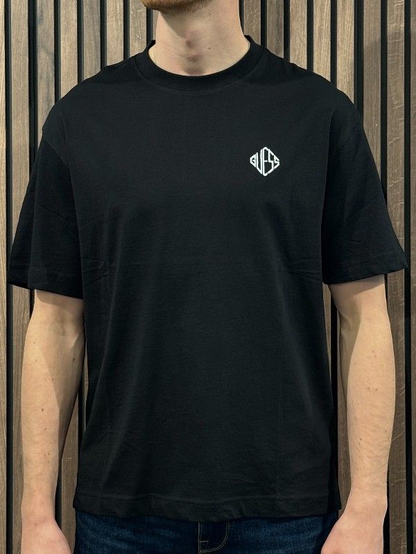 Guess - Ss Cn Diamante Logo Tee - Zwart