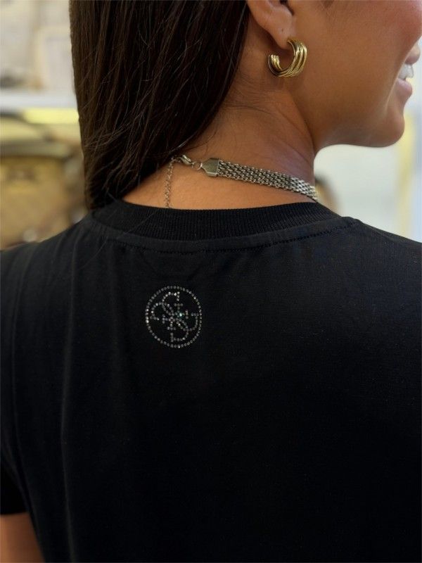 Guess - Ss Cn Diamond Fall Tee - Zwart