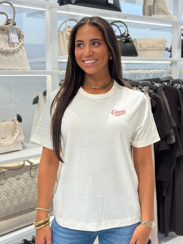 Guess - SS CN Emotional Print Tee - Wit