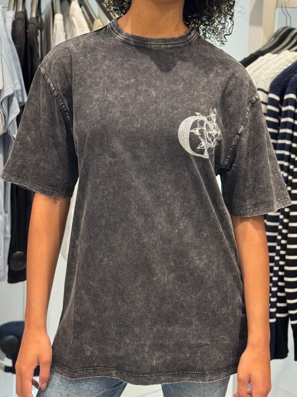 Guess - Ss Cn G81 Flowers Tee - Zwart