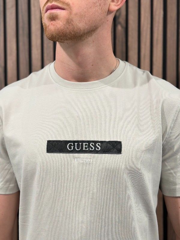 Guess - Ss Cn Logo Box Tee - Grijs